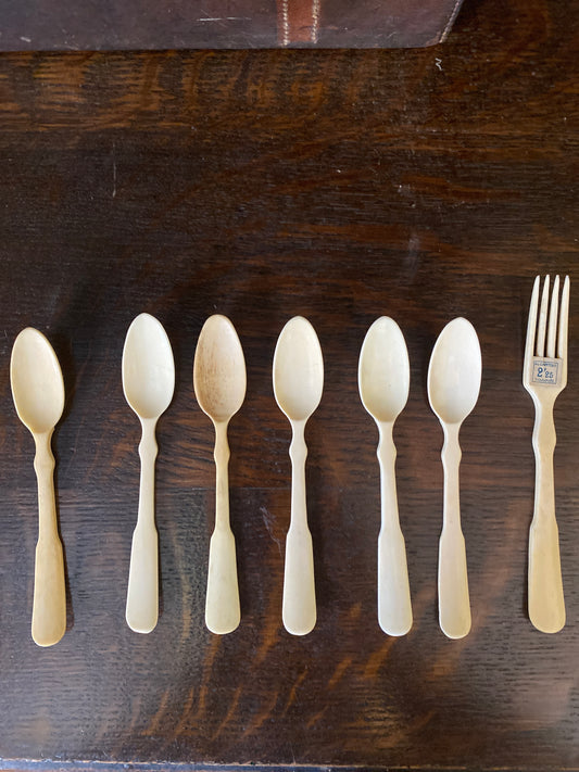 Vintage Bone Spoons and Fork