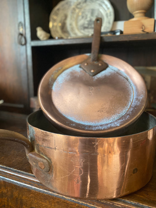 Massive Antique English Copper pot and lid