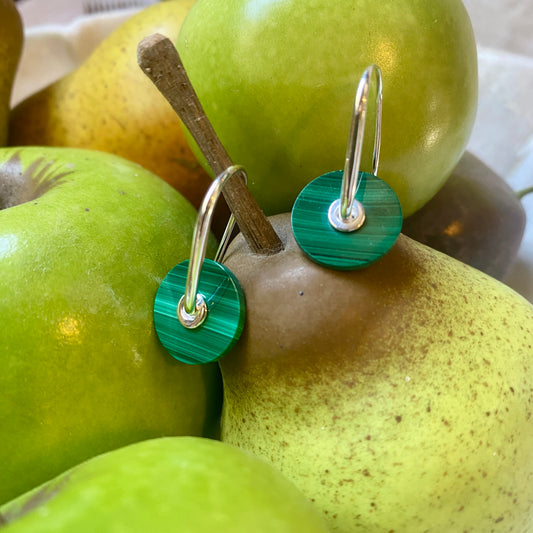 Baie Earrings Green - Silver or Gold