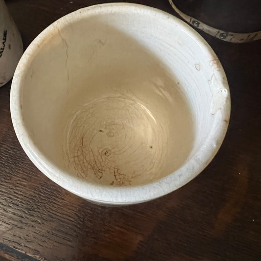 Antique Stoneware: Marmalade Jar - James Keiller & Son's; Potted Meat; and Ink Bottle