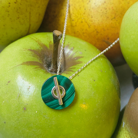 Baie Necklace Green - Silver or Gold