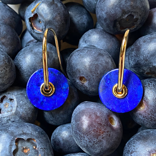 Baie Earrings Blue - Silver or Gold