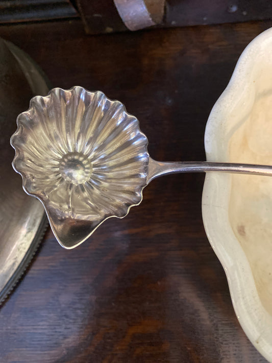 French Antique Silver plated Ladle
