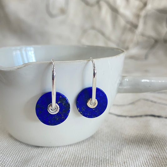 Baie Earrings Blue - Silver or Gold
