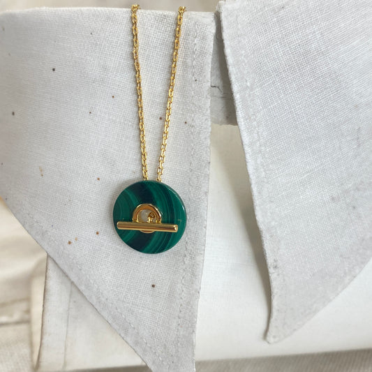 Baie Necklace Green - Silver or Gold