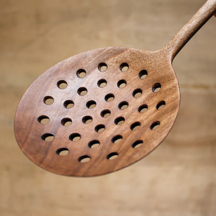 Hand Carved Wooden Strainer
