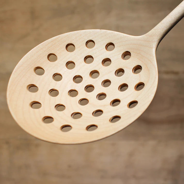 Hand Carved Wooden Strainer