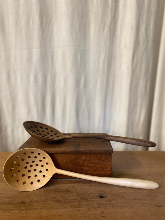 Hand Carved Wooden Strainer