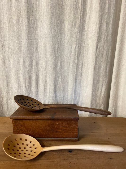 Hand Carved Wooden Strainer
