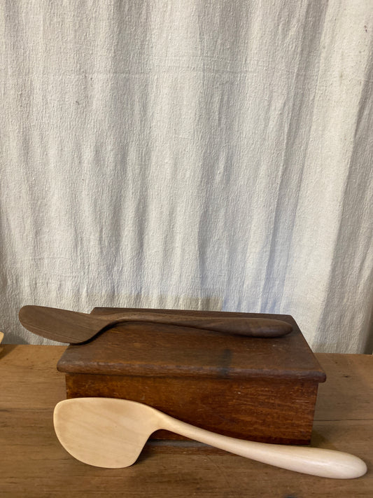Hand Carved Wooden Wok Spatula and mixer