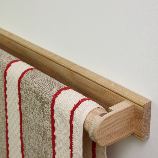 Oak Roller Towel and Towel Rail
