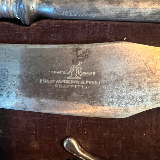 Boxed English Stag Handled Carving Set