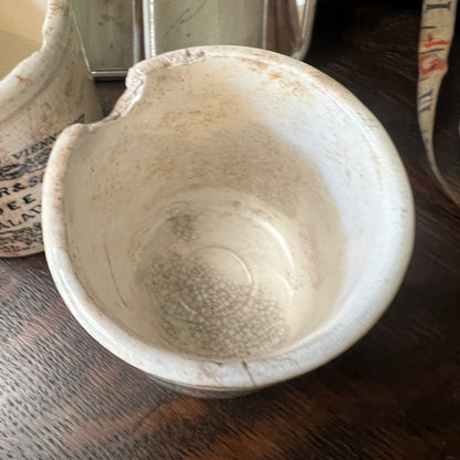 Antique Stoneware: Marmalade Jar - James Keiller & Son's; Potted Meat; and Ink Bottle