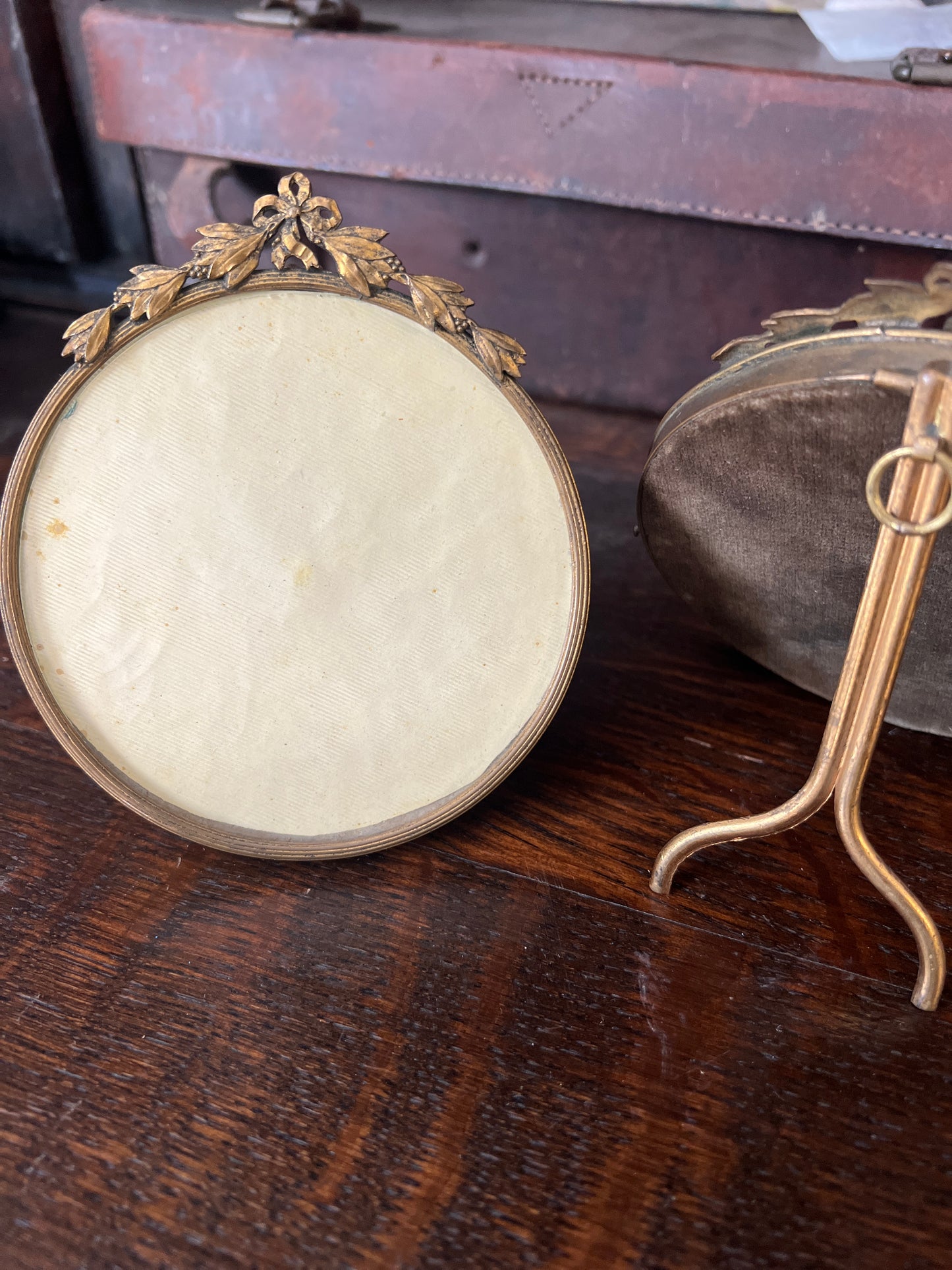 French gilt and brass frame - pair