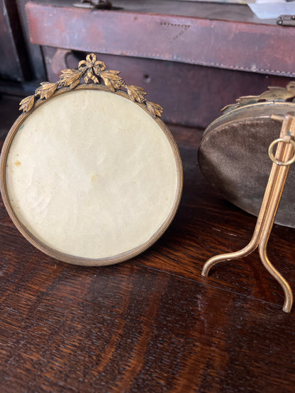 French gilt and brass frame - pair