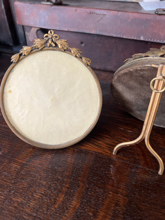 French gilt and brass frame - pair