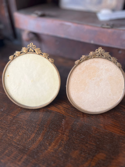 French gilt and brass frame - pair