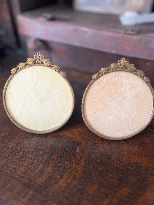 French gilt and brass frame - pair
