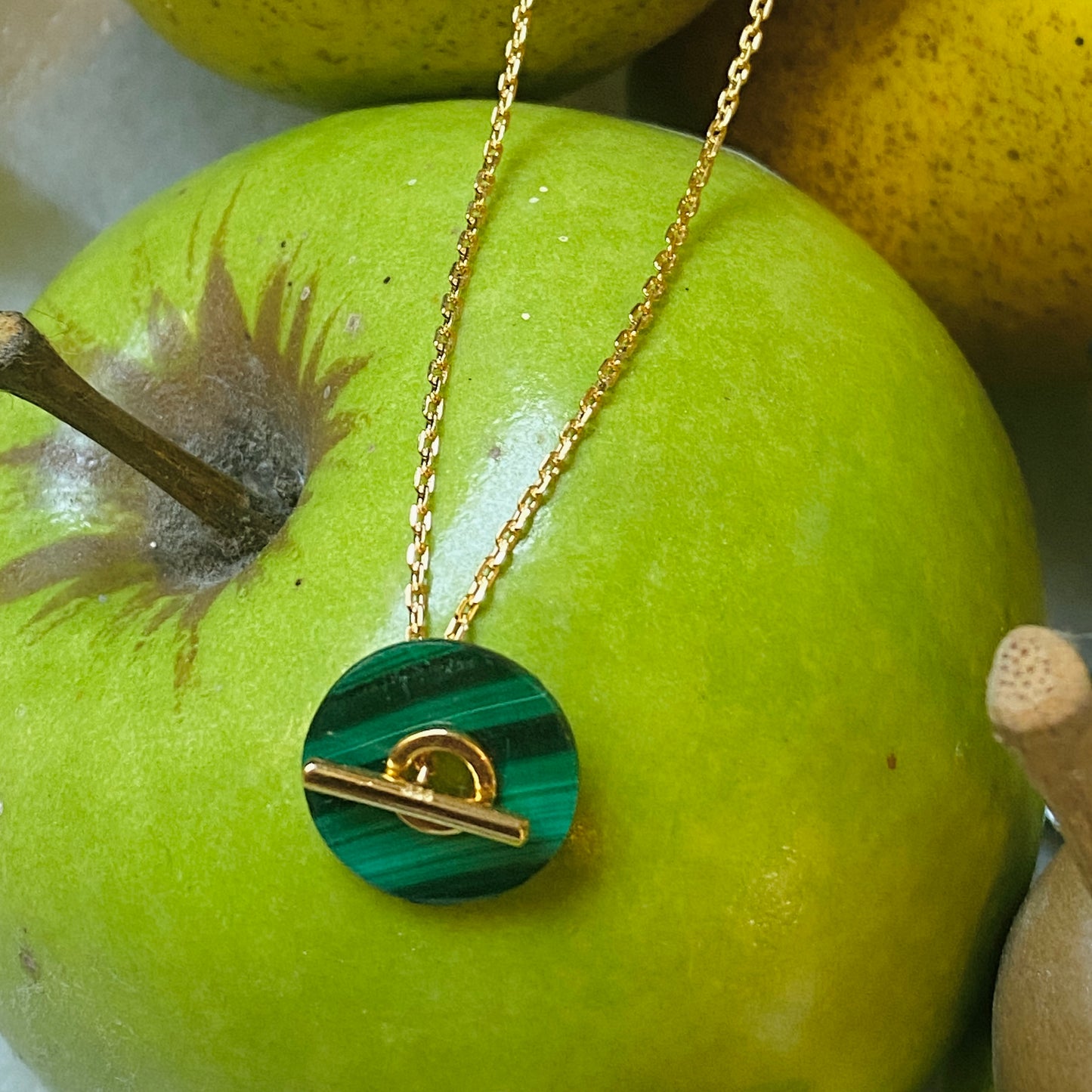 Baie Necklace Green - Silver or Gold