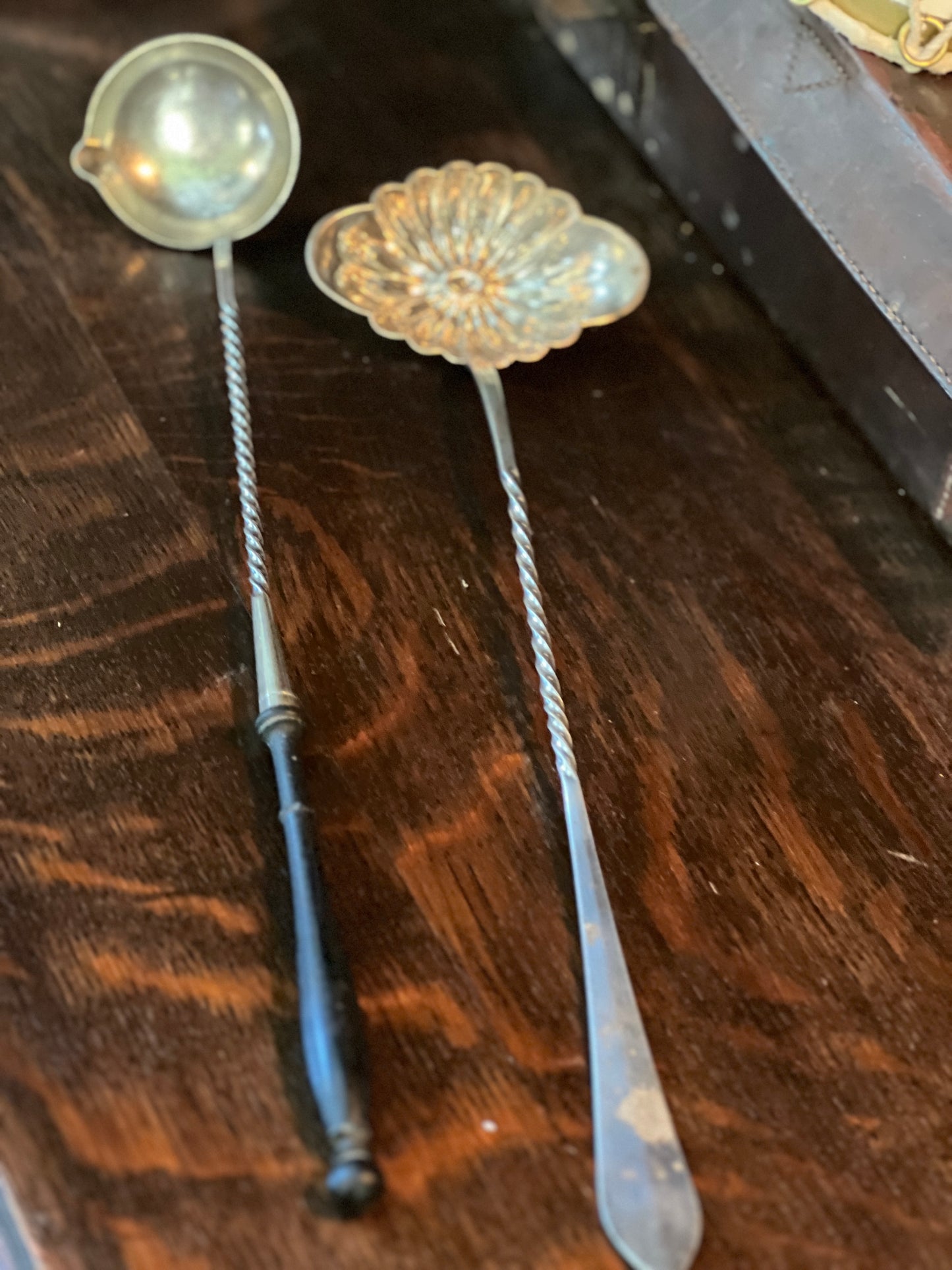 French Antique Silver plated Ladle