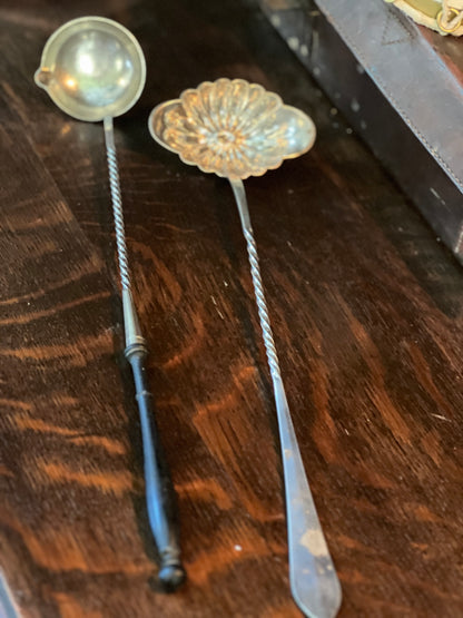 French Antique Silver plated Ladle