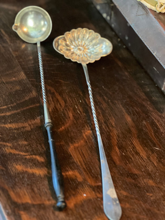 French Antique Silver plated Ladle