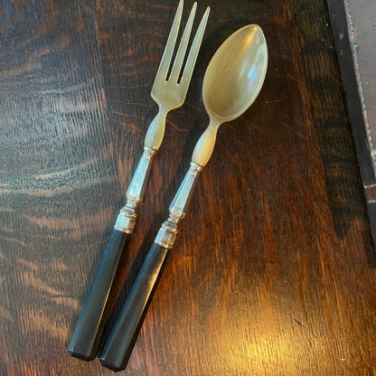 French Wood Handled Salad Servers