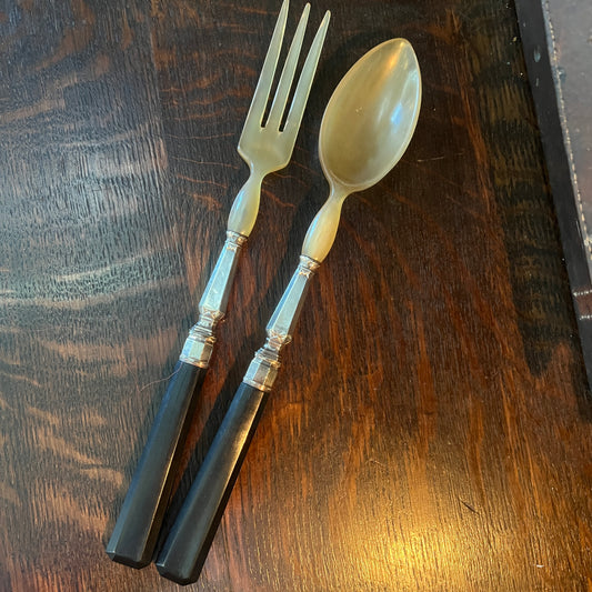 French Wood Handled Salad Servers