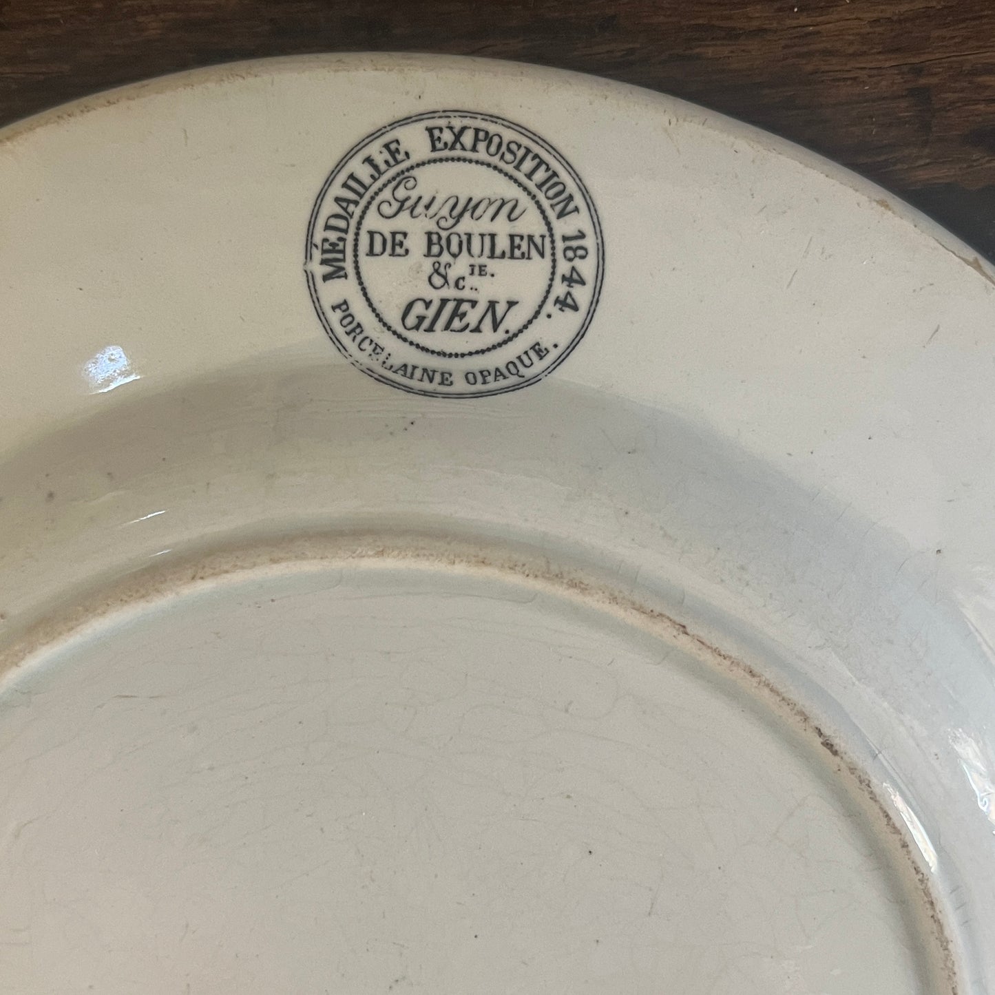 French Antique Porcelain Talking Plates