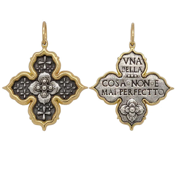 Ornate Four Point Clover charm